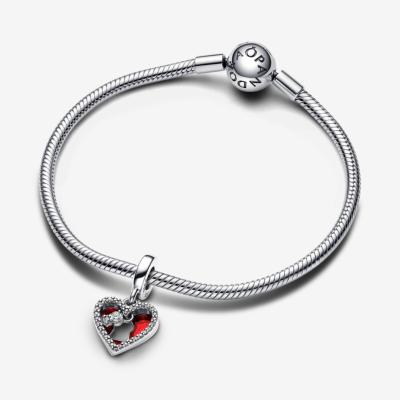 CHARM PANDORA COEUR EMAIL ROUGE DOUBLE 