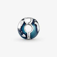 CHARM PANDORA CLIP GLOBE BLEU 