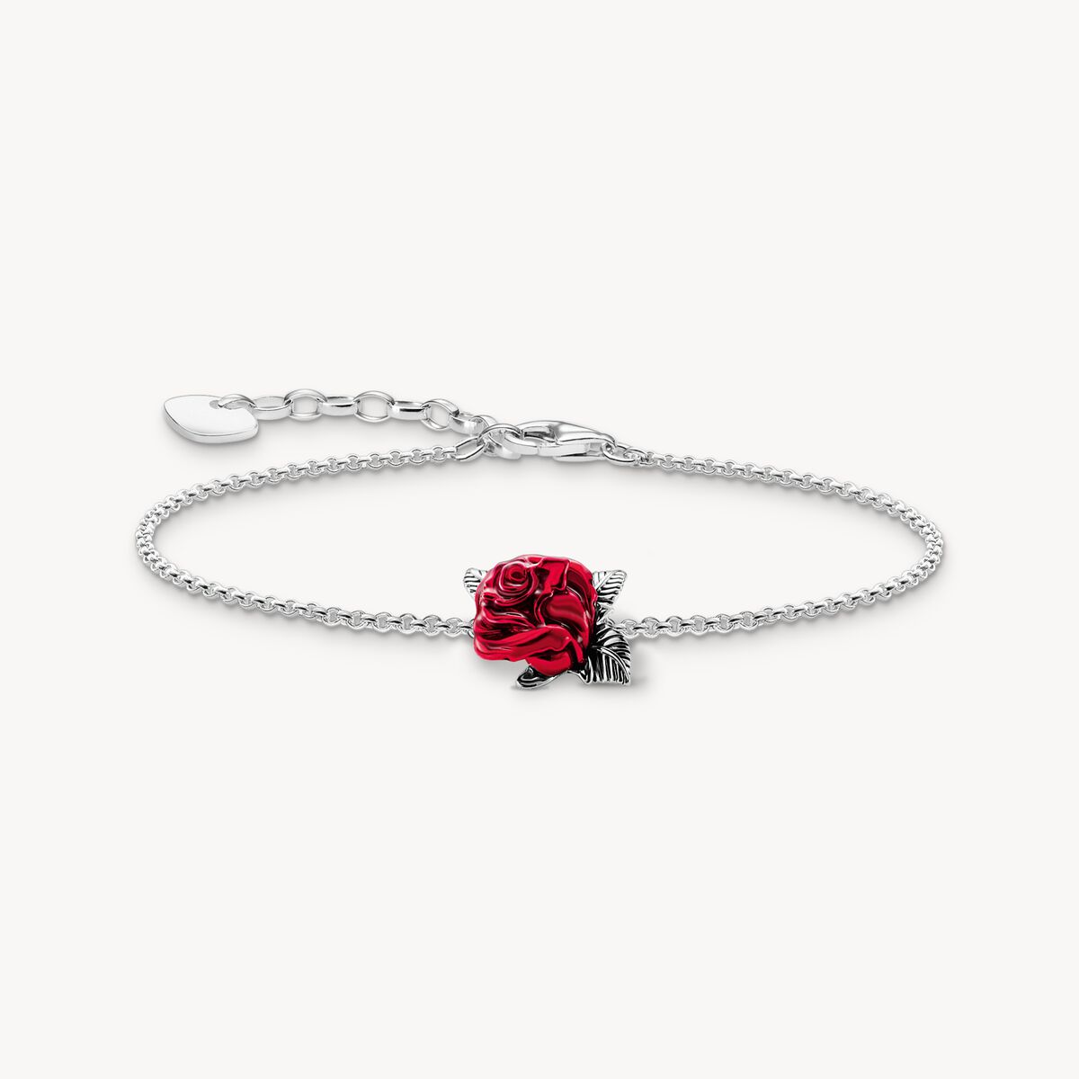 Bracelet Thomas Sabo rose Romance  émail rouge 