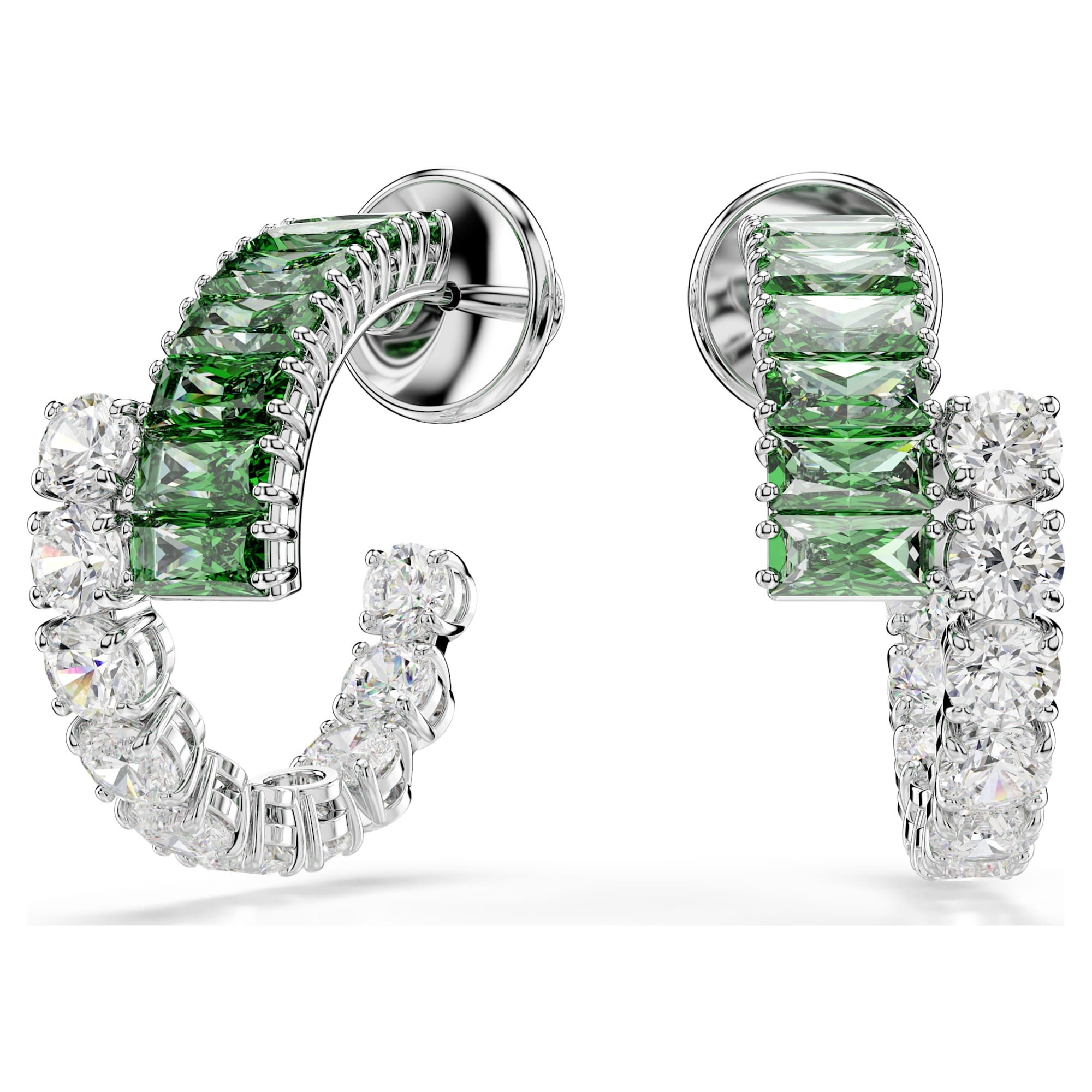 Boucles d'oreilles Swarovski Matrix vert/blanc