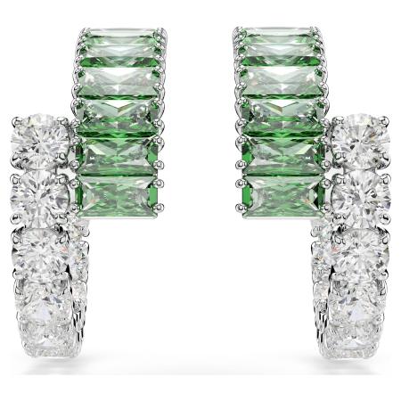 Boucles d'oreilles Swarovski Matrix vert/blanc
