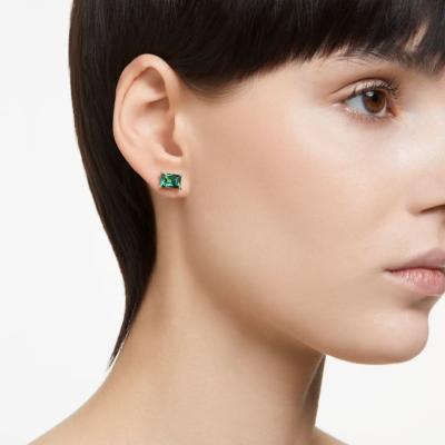 BOUCLES D OREILLES MATRIX TAILLE VARIEE VERT/BLANC 